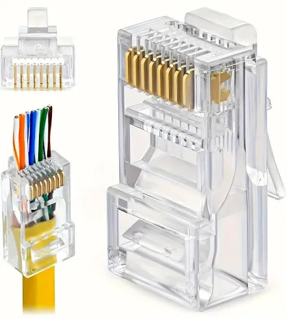 CAT 6 PLUG AVP PASS THROUGH